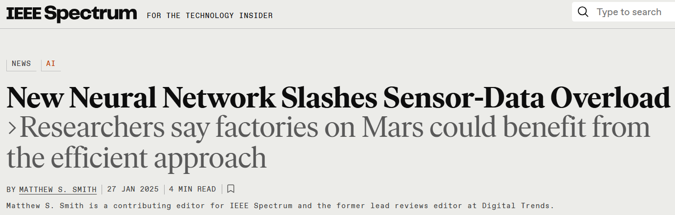 IEEE Spectrum article featuring Lightscline's sensor-data research